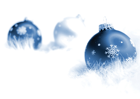 Blue Holiday Ornaments
